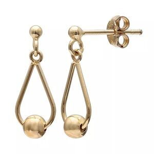 PRIMROSE Sterling Silver Beaded Teardrop Earrings Rose gold Over Sterling